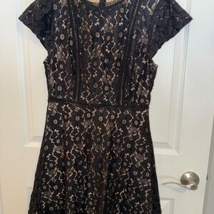 Blu Pepper Black Lace Mini Dress